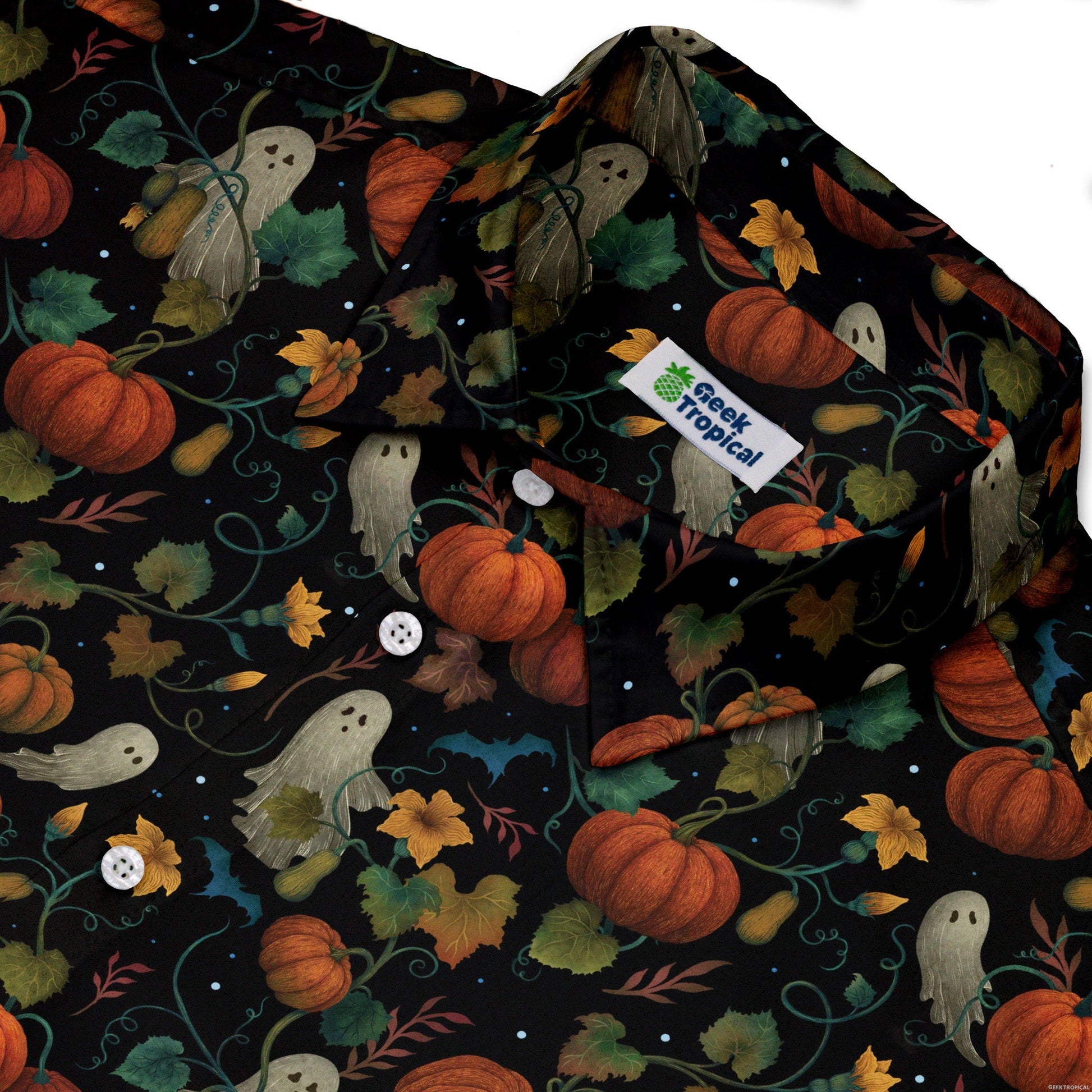 Pumpkin Ghosts Button Up Shirt
