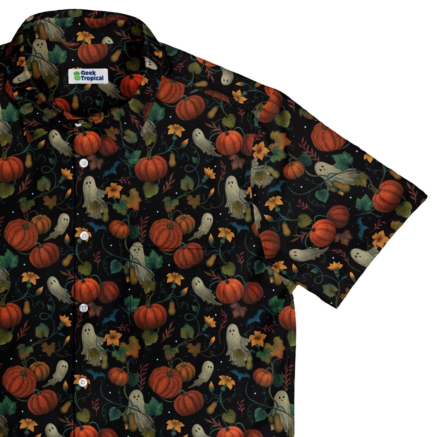 Pumpkin Ghosts Button Up Shirt