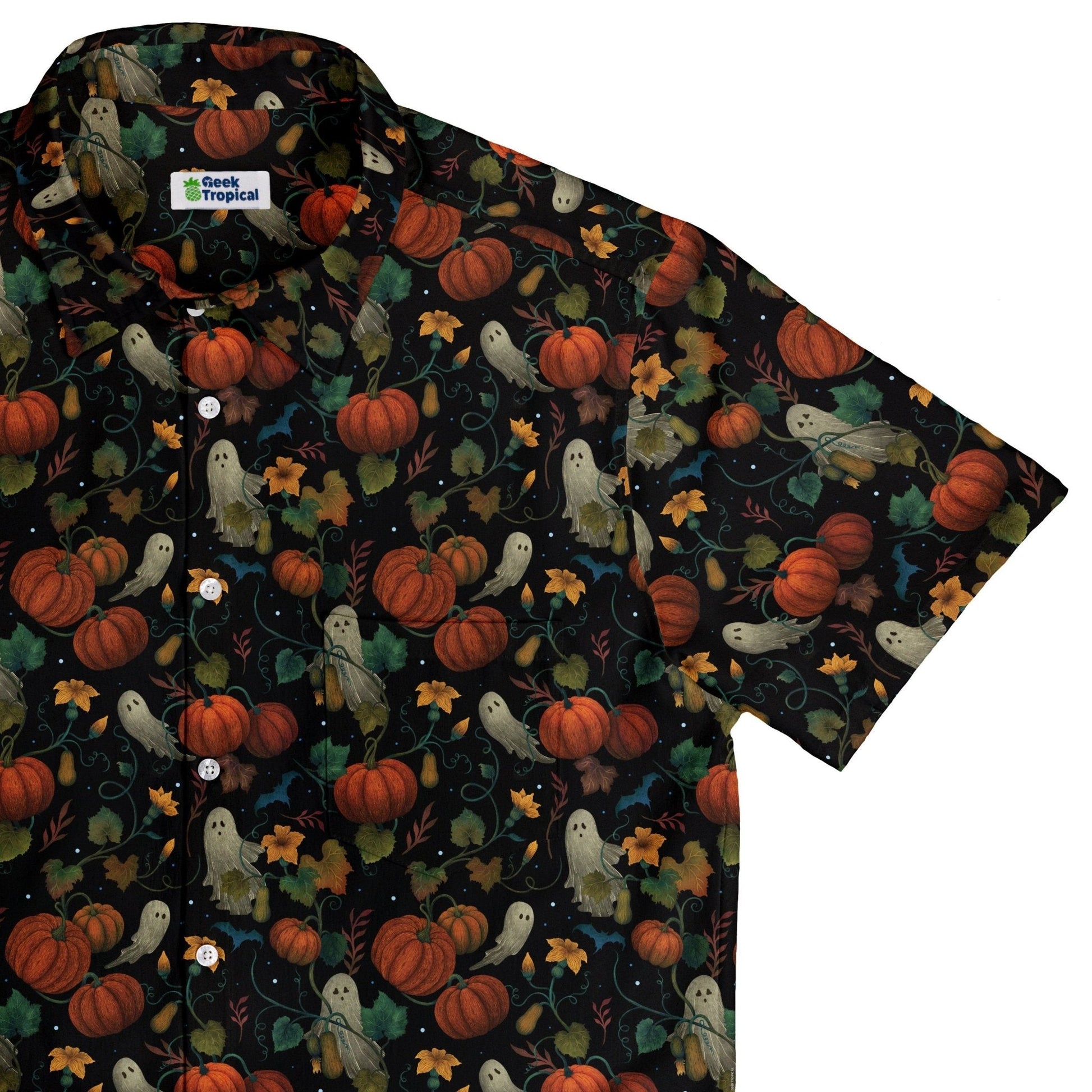 Pumpkin Ghosts Button Up Shirt