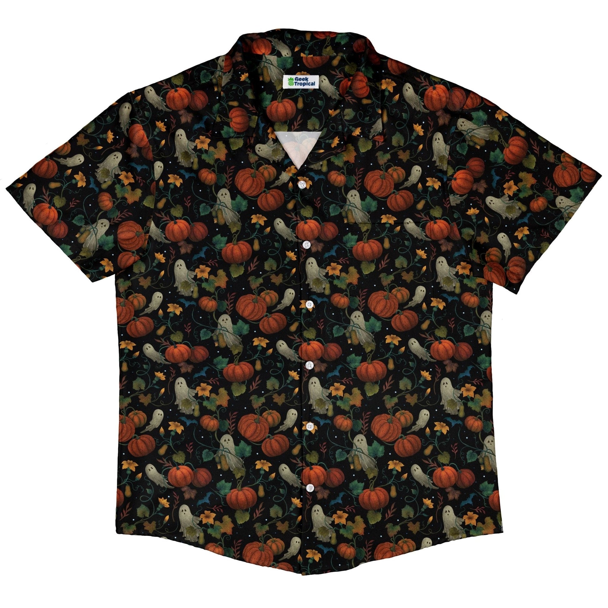 Pumpkin Ghosts Button Up Shirt