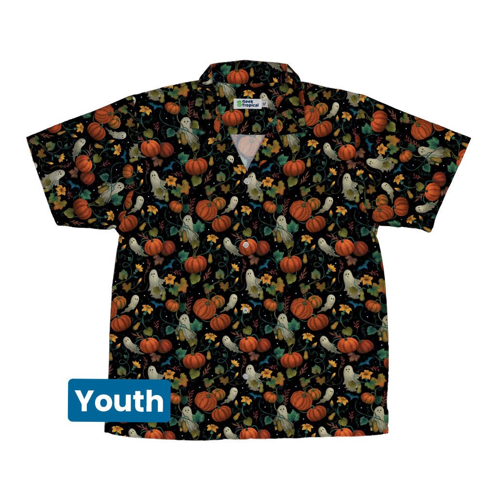 Pumpkin Ghosts Youth Hawaiian Shirt