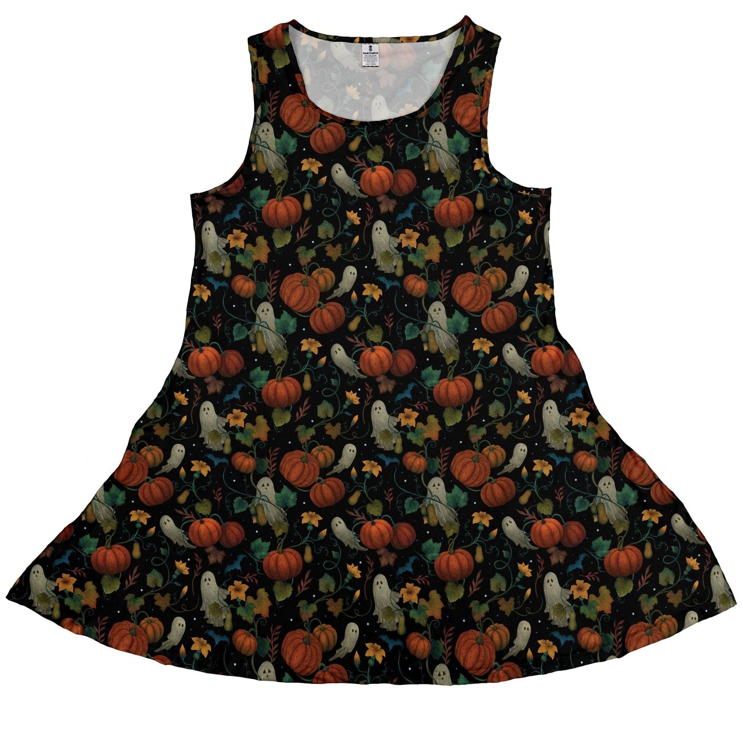 Pumpkin Ghosts Sleeveless Dress