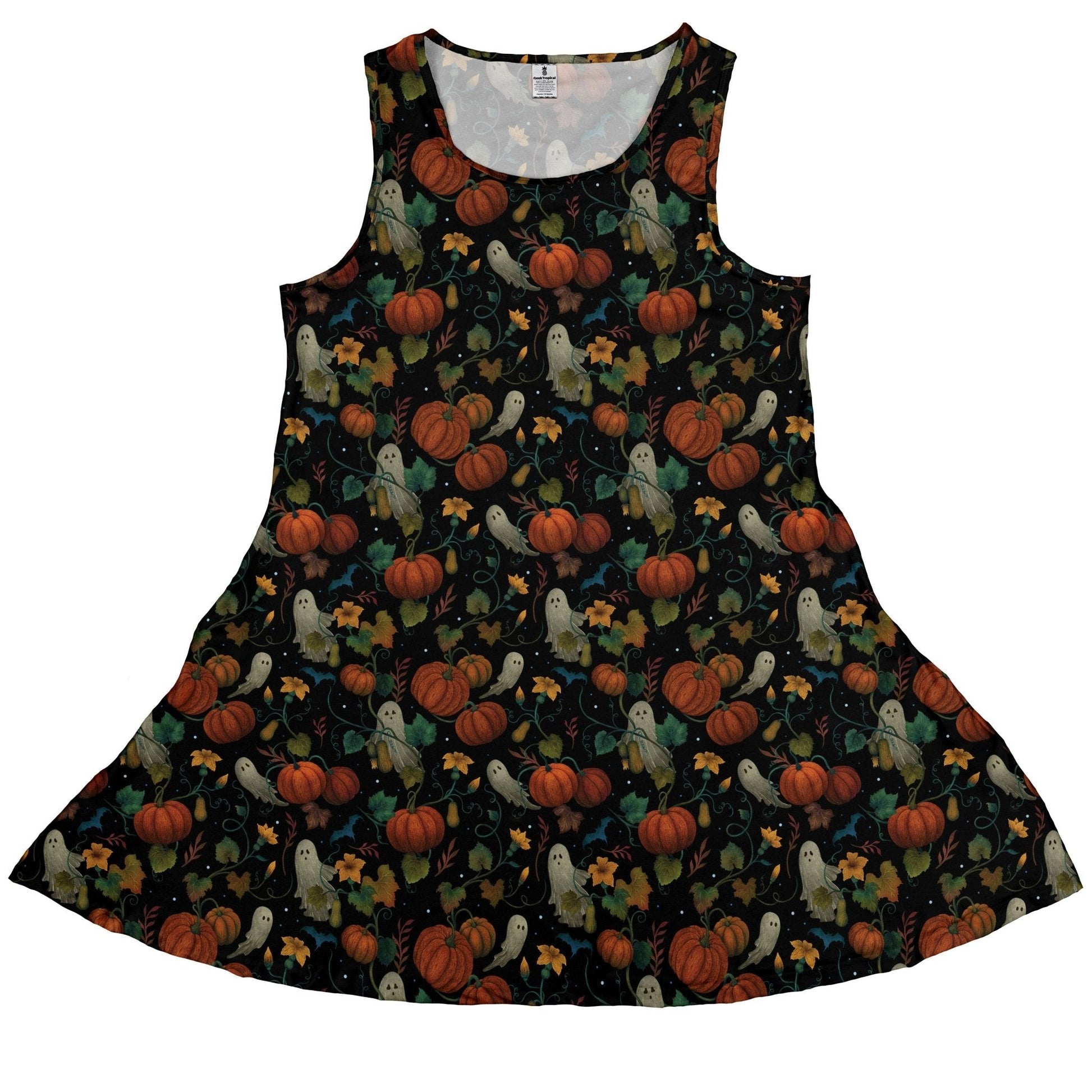Pumpkin Ghosts Sleeveless Dress