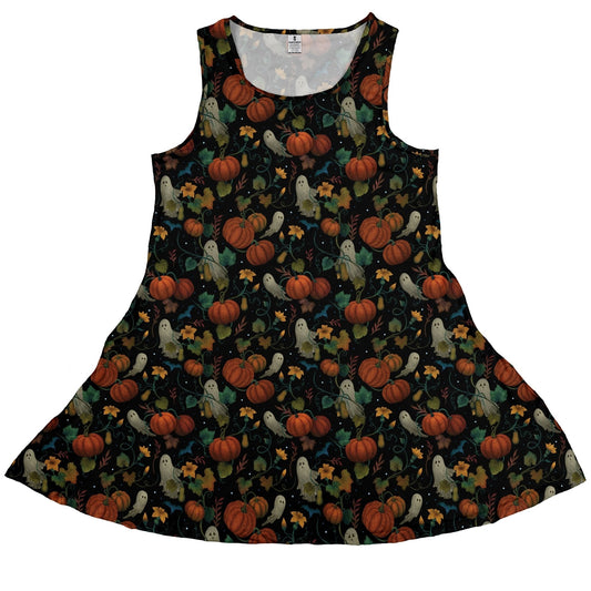 Pumpkin Ghosts Sleeveless Dress