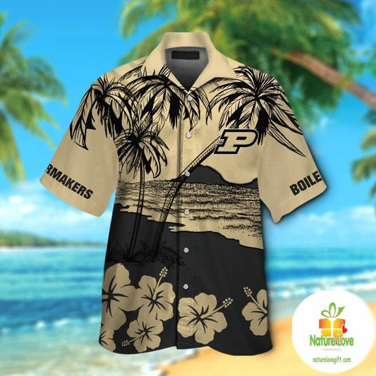 Purdue Boilermakers Hawaiian Shirt Short Sleeve Aloha Tropical Shirts
