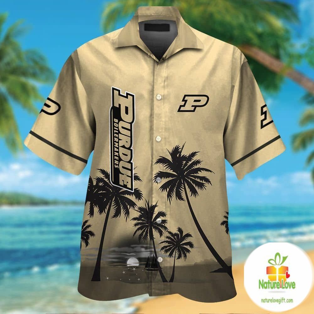 Purdue Boilermakers Hawaiian Shirt Short Sleeve Aloha Tropical VER04