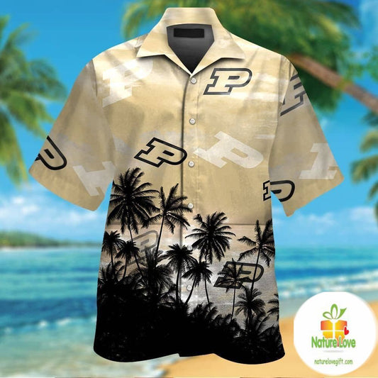 Purdue Boilermakers Hawaiian Shirt Short Sleeve Aloha Tropical VER09