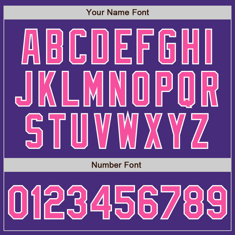 Custom Purple Pink-White Authentic Baseball Jersey