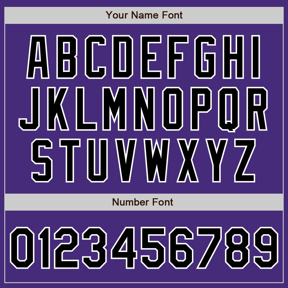 Custom Purple Black-Gray Authentic Baseball Jersey