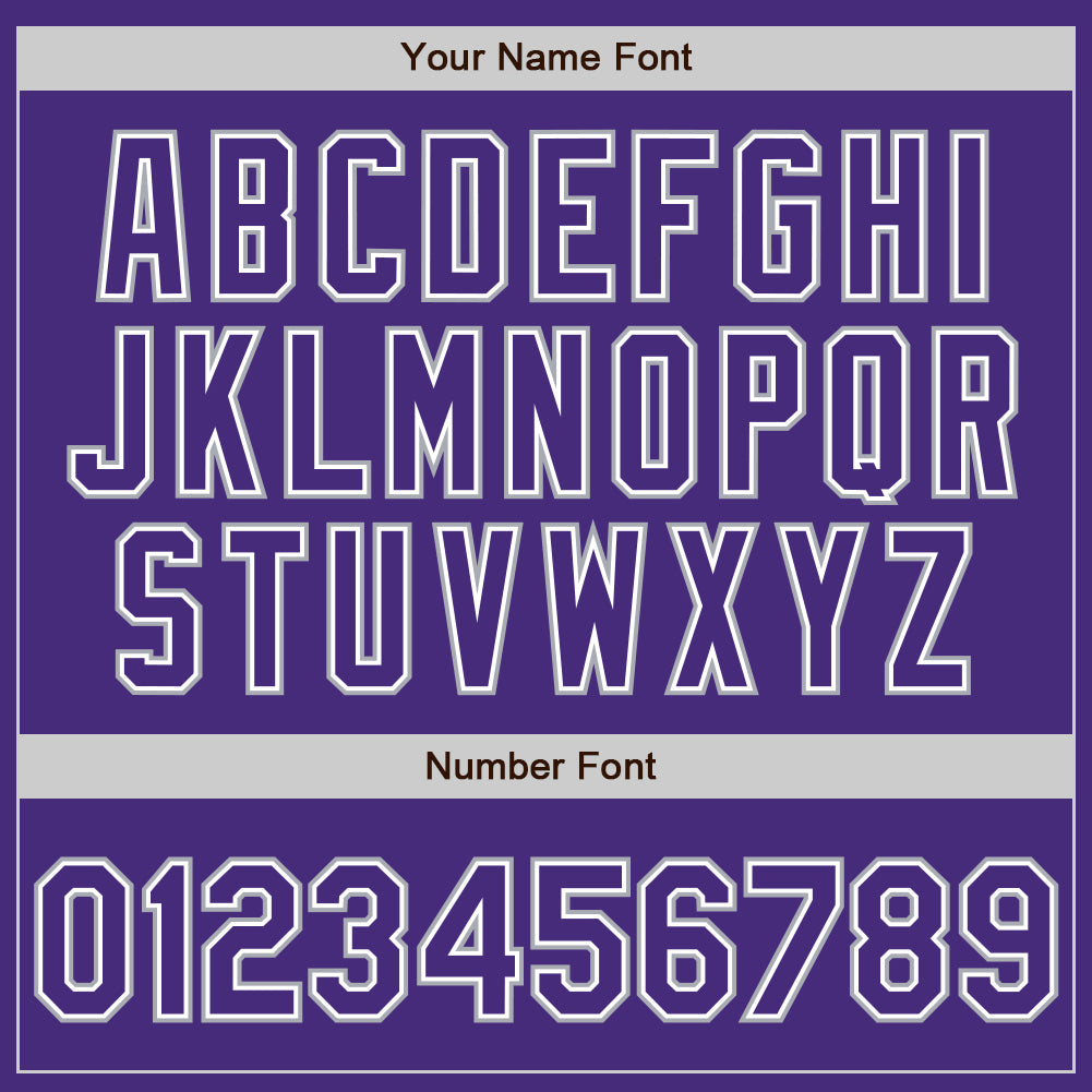 Custom Purple White-Gray Authentic Baseball Jersey