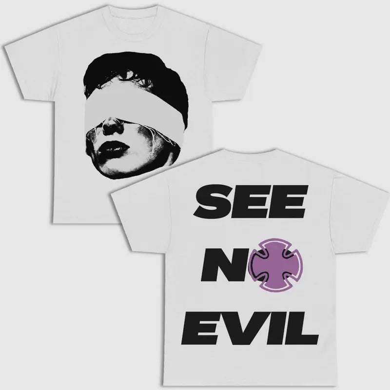 Purpoz See No Evil T-Shirt - Cotton Shirt - S to 4XL - Multiple color Hoodie, Sweatshirt | InkThreadWorks.com