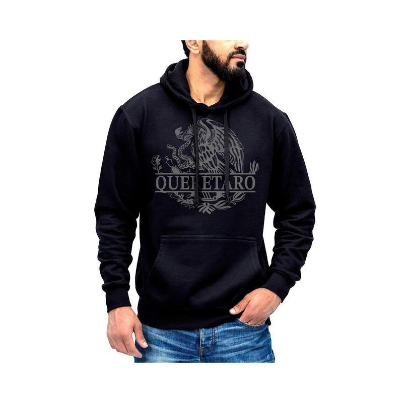 Queretaro Mexico Eagle Emblem Hoodie Sweatshirt Cotton Fabric T-Shirts | InkThreadWorks.com