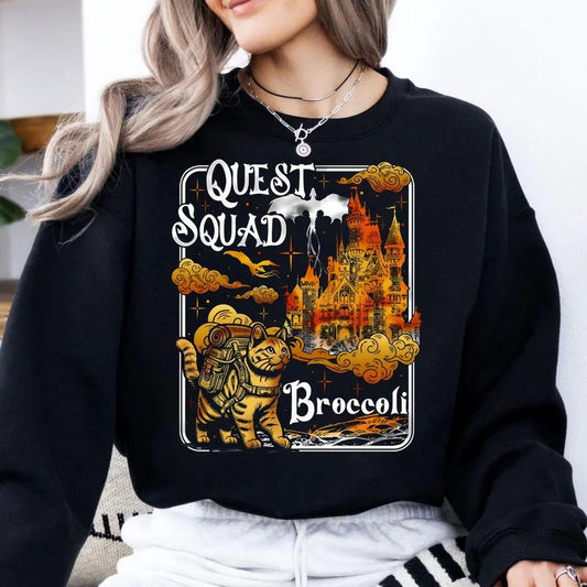 Quest Squad Broccoli Shirt, Onyx Storm Shirt, Fourth Wing, Xaden Riorson, Ridoc Romantasy Fan Shirt, Dragon Rider,Bookish Pullover Tee