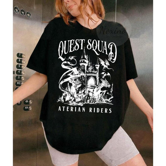 Quest Squad Dragon Riders Shirt, Quest Squad Onyx Storm Shirt, Riorson House Tee, Fantasy Reader Gift, Basgiath War...