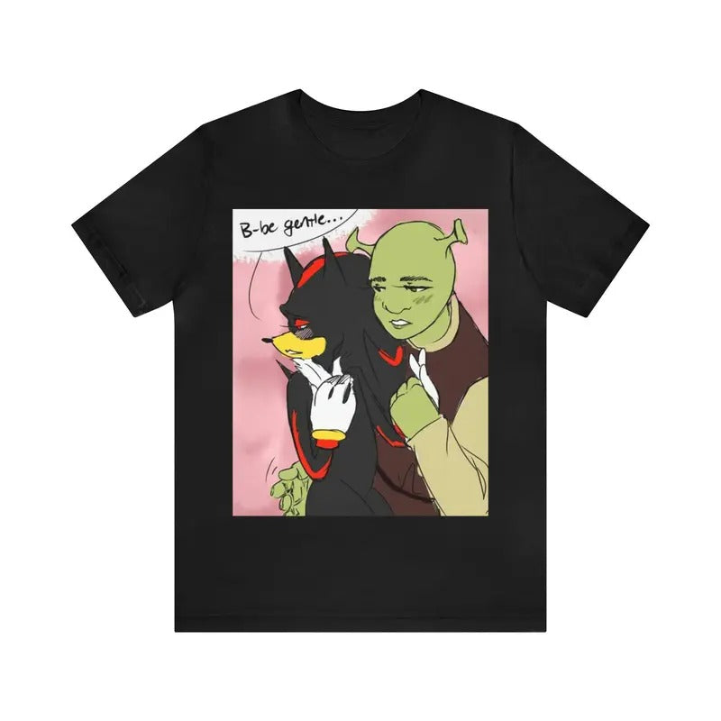 Shrek X Shadow / R34 Fanart Ogre Targeted Dank Meme Quote Shirt Out of Pocket Humor T-shirt Cursed Saying Y2k Trendy Gift...
