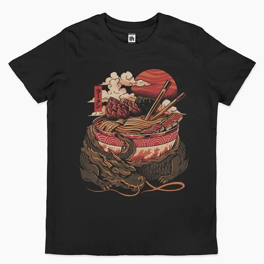 RAMEN DRAGON T-SHIRT, Men Summer Fashion Cotton, Cotton Menswear, S to 3XL Soft Top Hoodie, Sweatshirt | InkThreadWorks.com