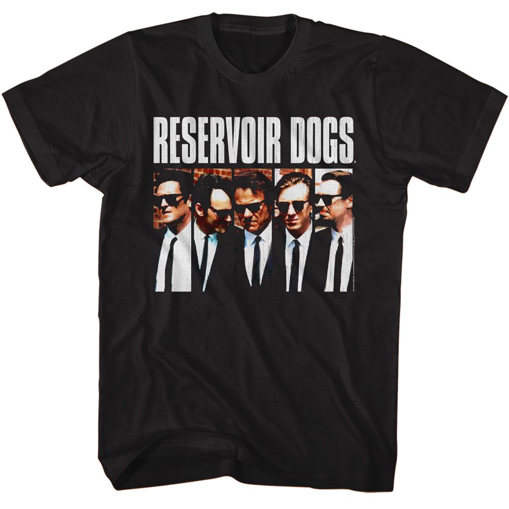 Reservoir Dogs - Character Rectangles - American Classics - Solid Black Adult Short Sleeve T-Shirt