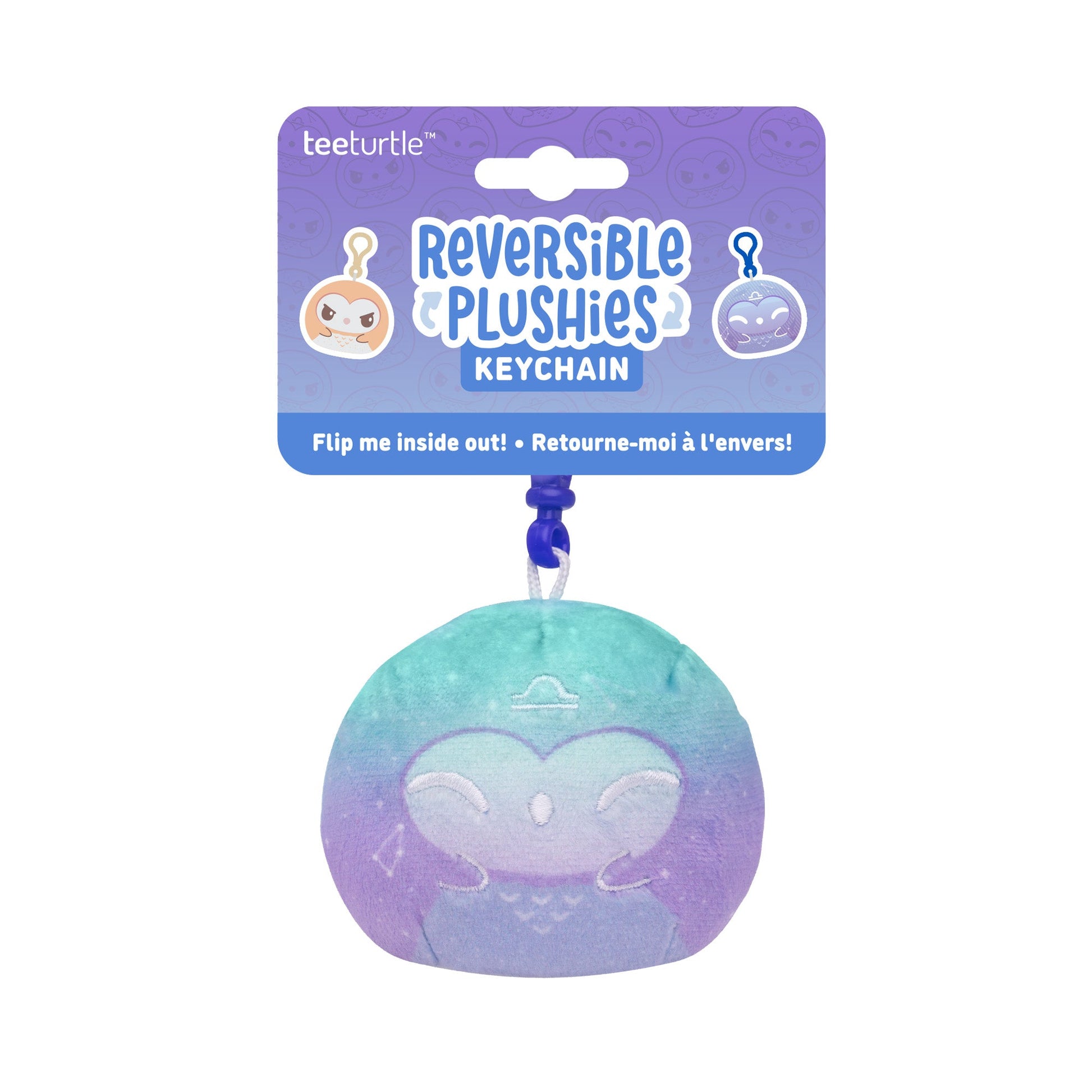 Libra Owl Reversible Plushie Keychain