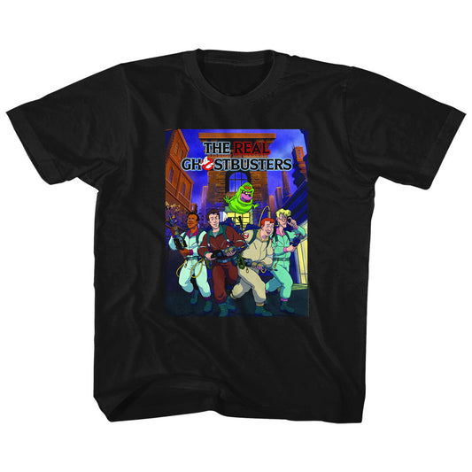 Real Ghostbusters Toddler S/S T-Shirt - Poster-Ish - Solid Black