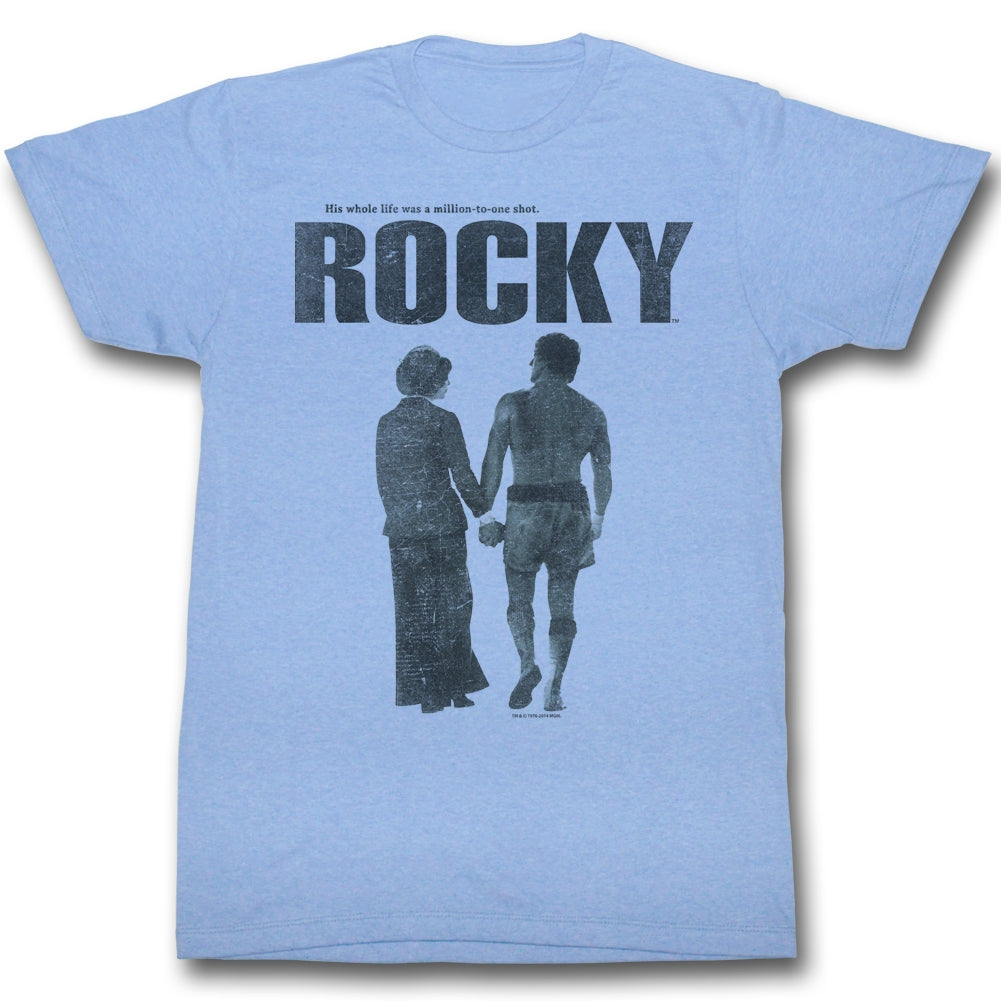 Rocky Mens S/S T-Shirt - Poster - Heather Light Blue Heather