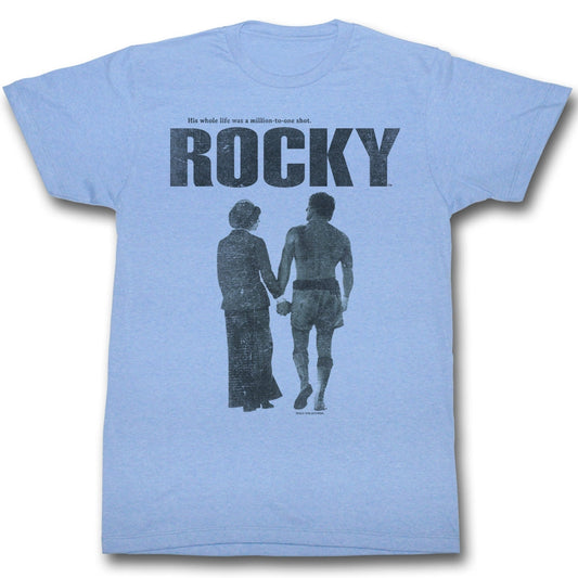 Rocky Mens S/S T-Shirt - Poster - Heather Light Blue Heather