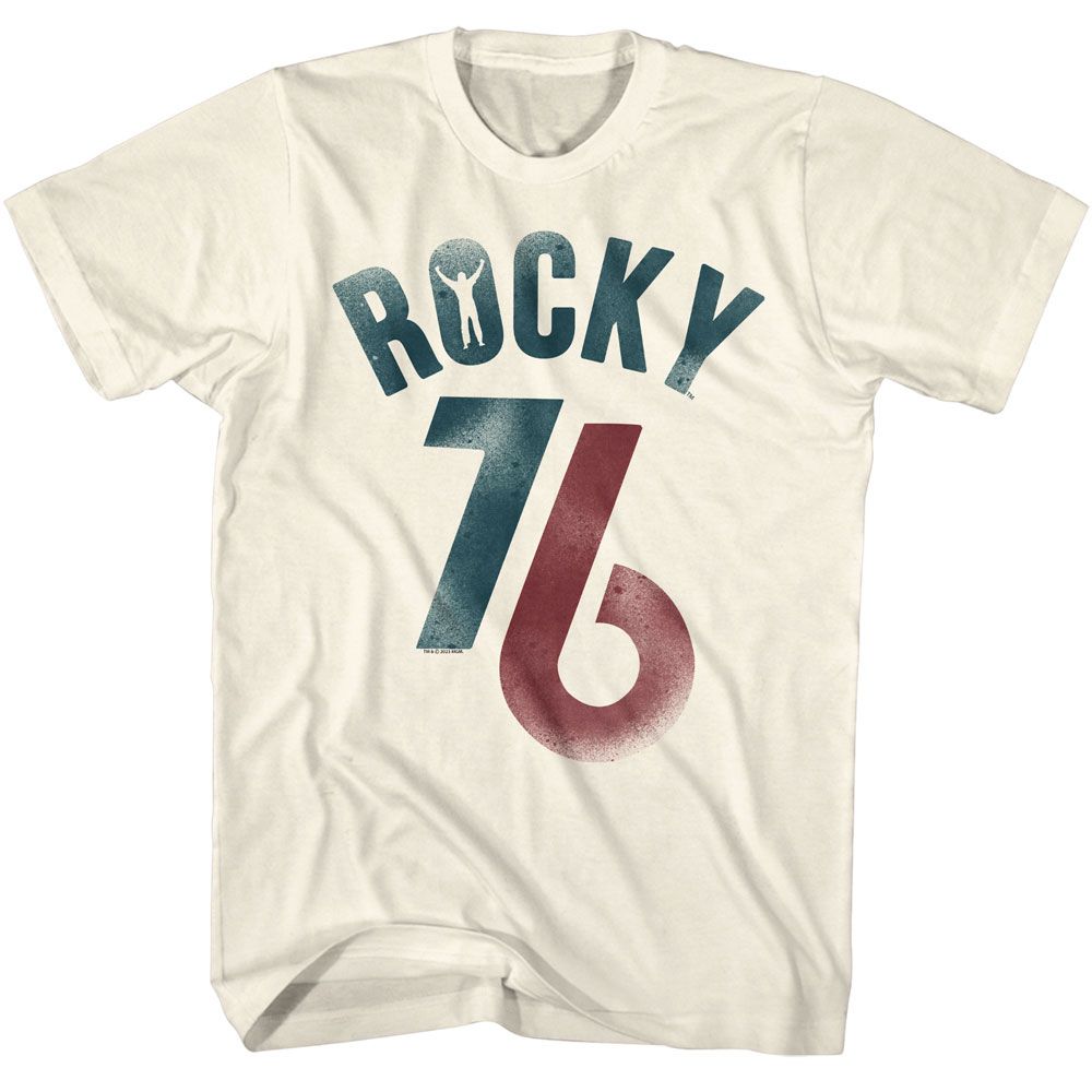 Rocky - 76 - American Classics - Solid Off-White Adult Short Sleeve T-Shirt
