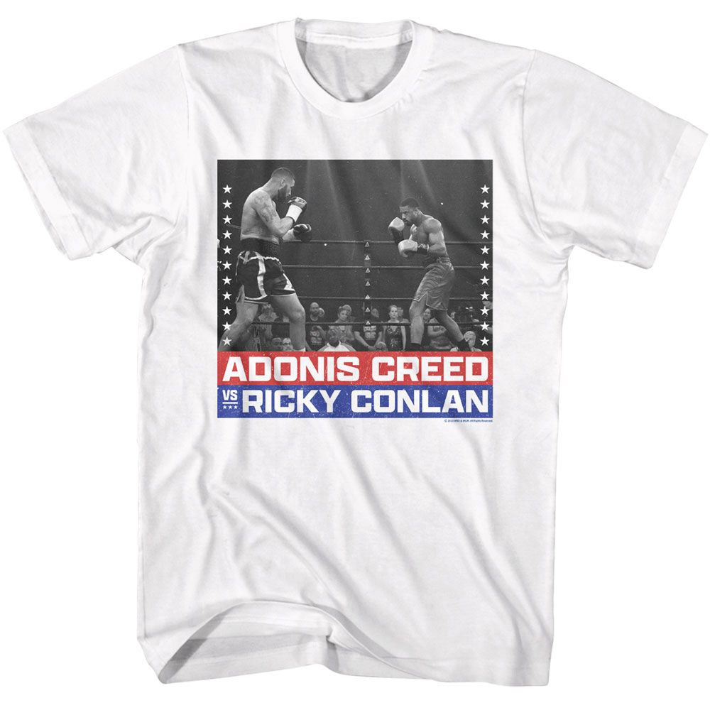 Rocky - Creed Vs Conlan - American Classics - Solid White Adult Short Sleeve T-Shirt