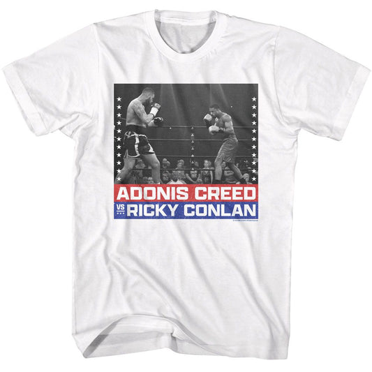 Rocky - Creed Vs Conlan - American Classics - Solid White Adult Short Sleeve T-Shirt