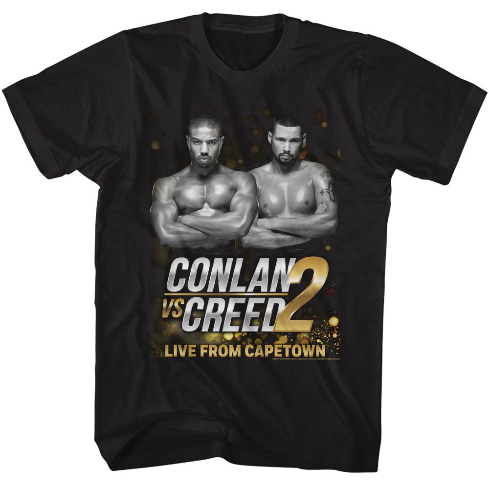 Rocky - Conlan V Creed 2 - American Classics - Solid Black Adult Short Sleeve T-Shirt