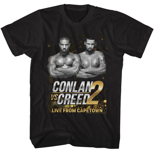 Rocky - Conlan V Creed 2 - American Classics - Solid Black Adult Short Sleeve T-Shirt