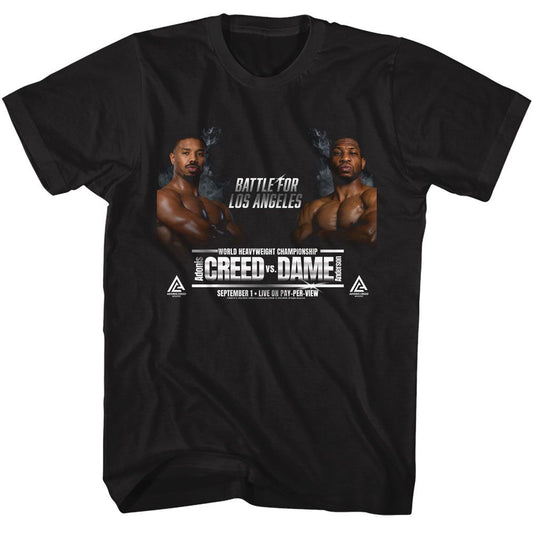 Rocky - Creed V Dame - American Classics - Solid Black Adult Short Sleeve T-Shirt