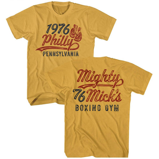 Rocky - 1976 Philly Boxing Gym - American Classics - Solid Yellow Adult Short Sleeve T-Shirt