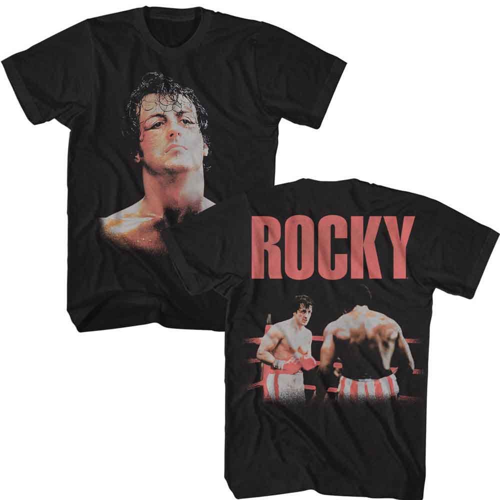 Rocky - Head - American Classics - Black 2-Sided Adult Short Sleeve T-Shirt