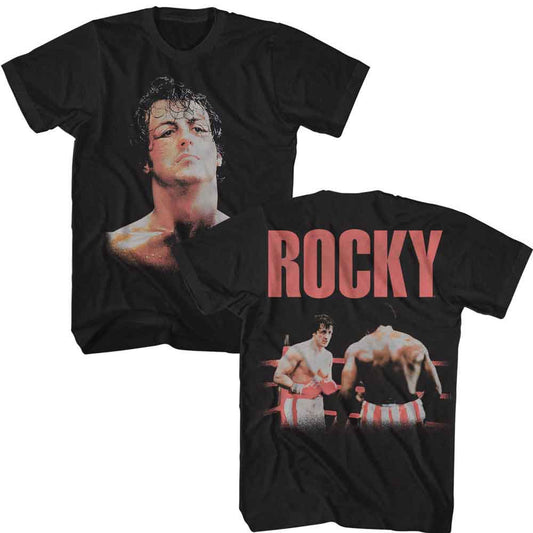 Rocky - Head - American Classics - Black 2-Sided Adult Short Sleeve T-Shirt