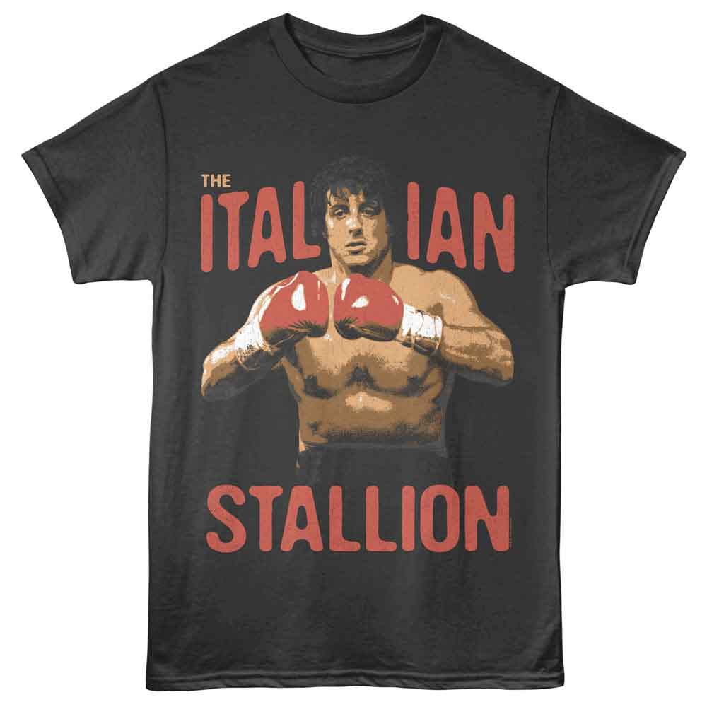 Rocky - The Italian Stallion - American Classics - Front Print Smoke Adult Short Sleeve T-Shirt