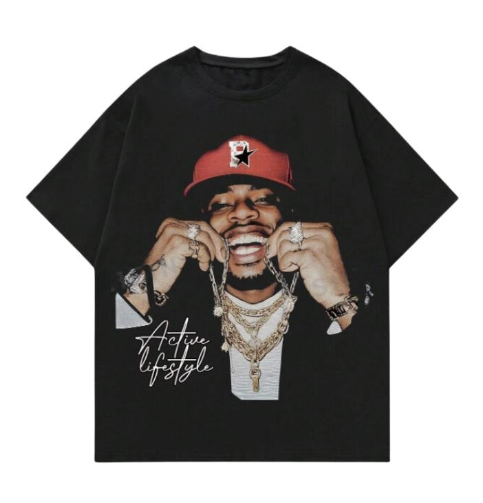 ROMWE Street Life Men's Portrait Printed Short Sleeve T-Shirt, Summer, School Cotton T-Shirt, Hoodie, Sweatshirt S-3XL,...