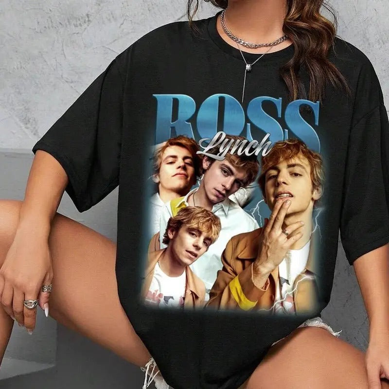 ROSS LYNCH Shirt, Ross Shor Lynch Tees, R5 Lynch Pop Rock Band Tshirt Oversized Top Womenswear Original Hoodie, Sweatshirt