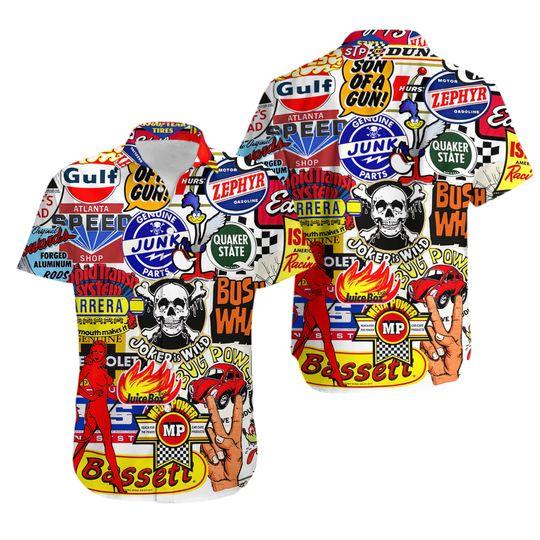 Racing car labeling hawaiian shirt gift for family and friend 2708919