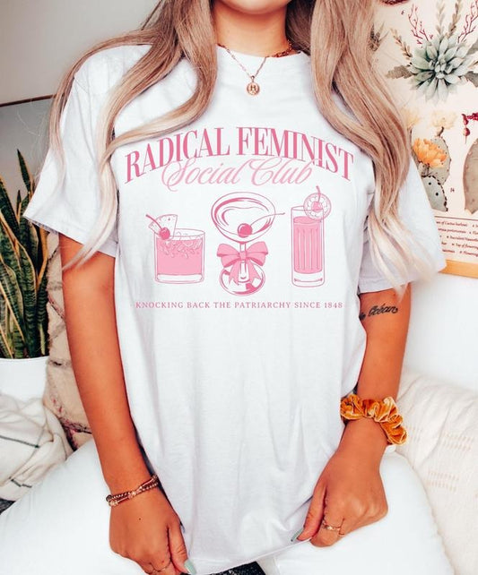 Radical Feminist Social Club Shirt, Anti Patriarchy Tee, Feminism Shirt, Girl Power Shirt, Retro Funny Liberal Democrat...