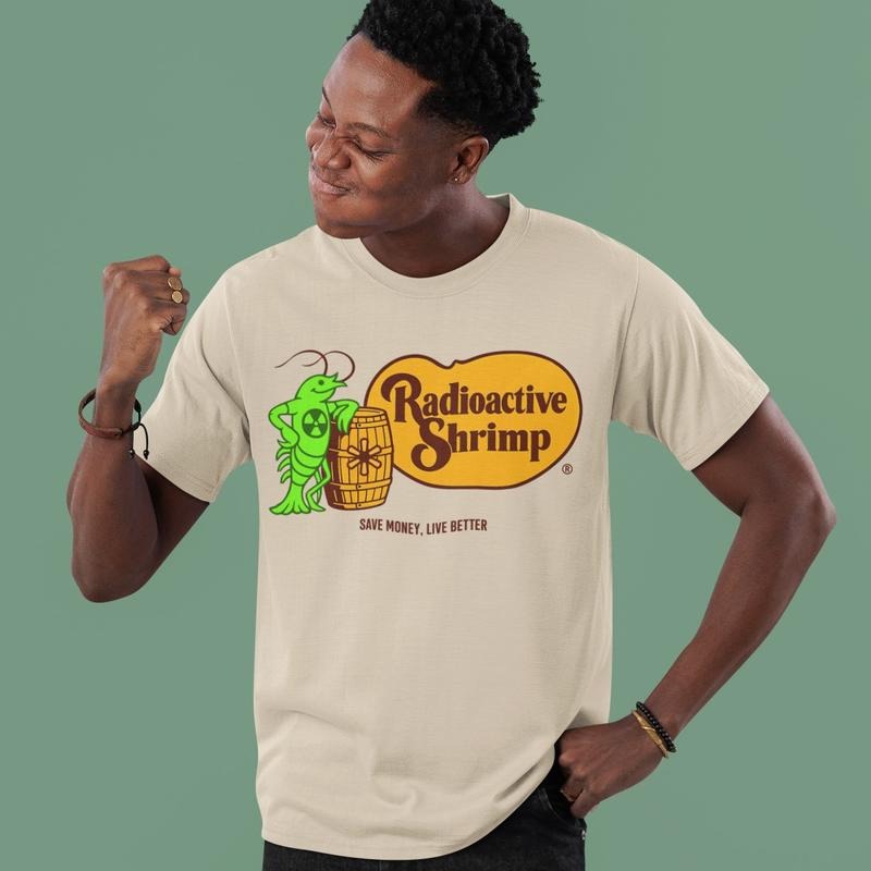 Radioactive Shrimp Shirt, Green Shrimp Live Better Hoodie, Shrimp Barrel Tee Sweatshirt | InkThreadWorks.com