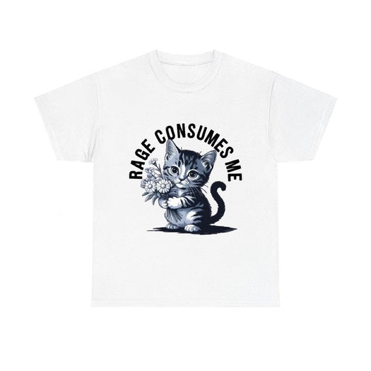 Rage Consumes Me Funny Kitty Unisex T-shirt Hoodie, Sweatshirt | InkThreadWorks.com