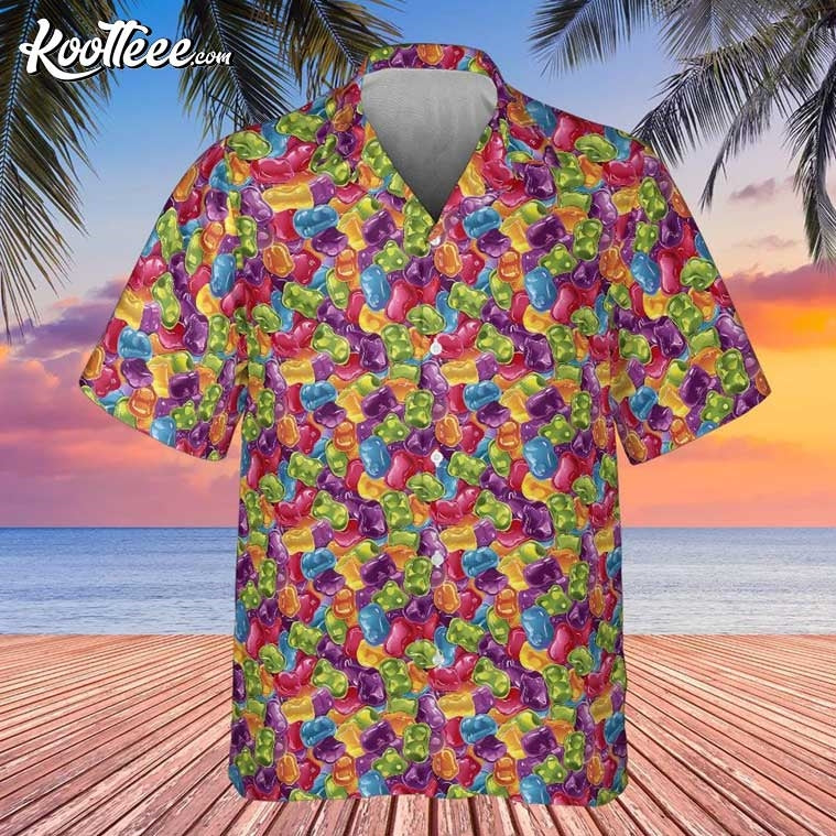 Rainbow Gummy Jelly Candy Hawaiian Shirt