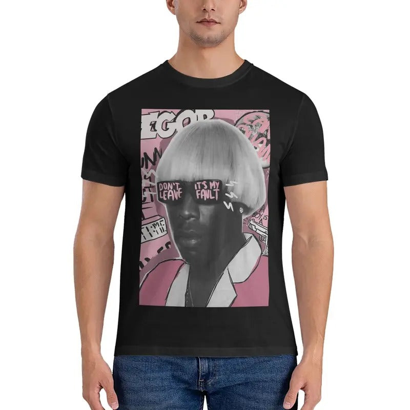 Rapper Tyler, The Creator Shirt Men's Basic Short Sleeve T-Shirt, Casual, Classic Fashion Cotton Underwear Shirt Womenswear And Menswear T-Shirt, Graphic Tee