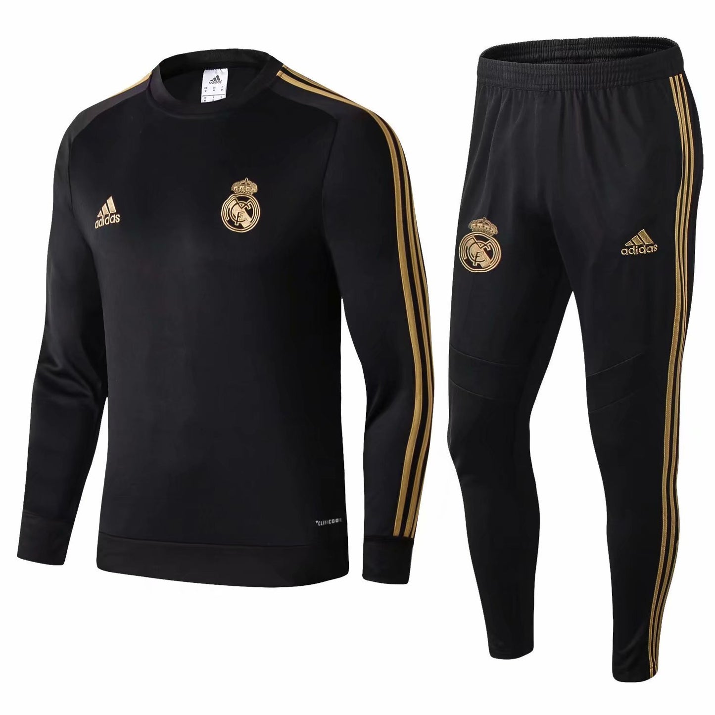 Real Madrid 3 Sripes Gold Black Suit long-zip 1