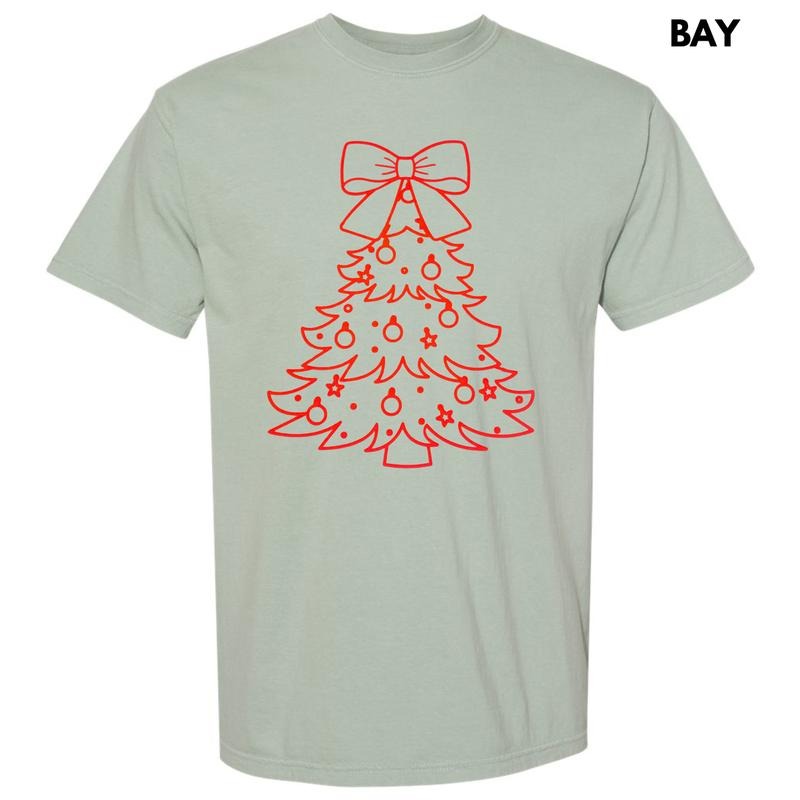Red Tree PUFF Comfort Colors T-Shirt Hoodie, Sweatshirt | InkThreadWorks.com