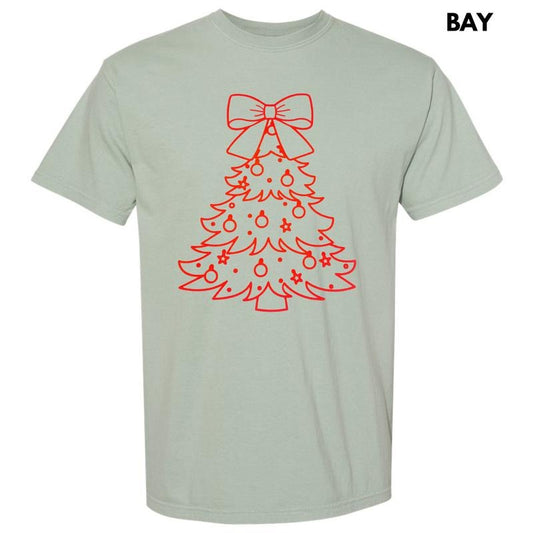 Red Tree PUFF Comfort Colors T-Shirt Hoodie, Sweatshirt | InkThreadWorks.com