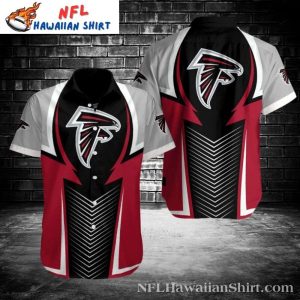 Red Zone Ready - Atlanta Falcons Bold Stripe Tropical Hawaiian Shirt