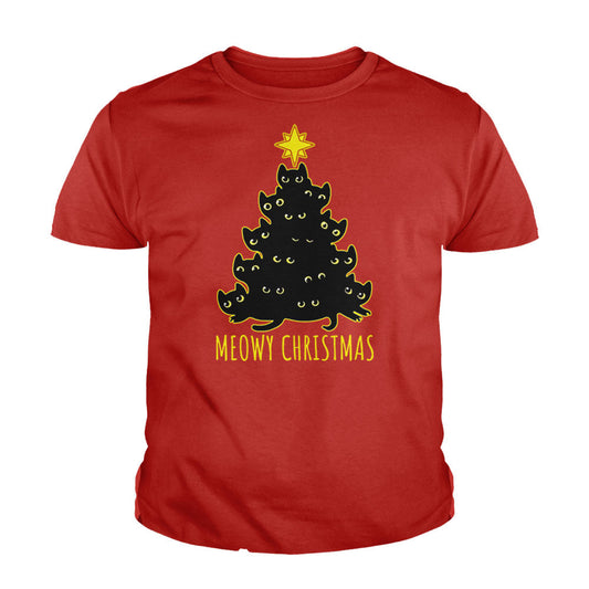 Meowy Christmas Kids Shirt