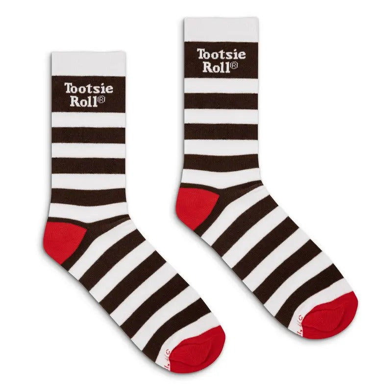 Tootsie Roll Candy Logo Crew Socks - White/Brown/Red T-Shirts, Hoodie, Sweatshirt | InkThreadWorks.com