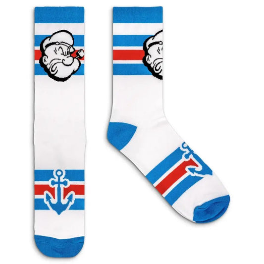 Popeye the Sailor Man Cartoon Socks - White/Blue/Red T-Shirts, Hoodie, Sweatshirt | InkThreadWorks.com
